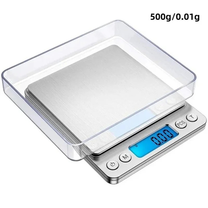 1pc Digital Kitchen Scale Mini Pocket Stainless Steel Precision Jewelry Electronic Scale Food Baking Scale Kitchen Gadgets