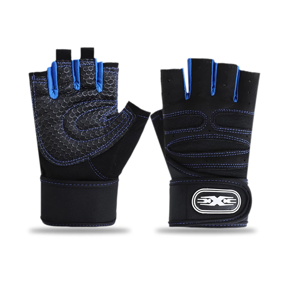 Cycling Half Finger Gloves Anti-Slip MTB Bike Gloves Outdoor Fitness Heavyweight Training Fingerless Gloves Cycling Equipment