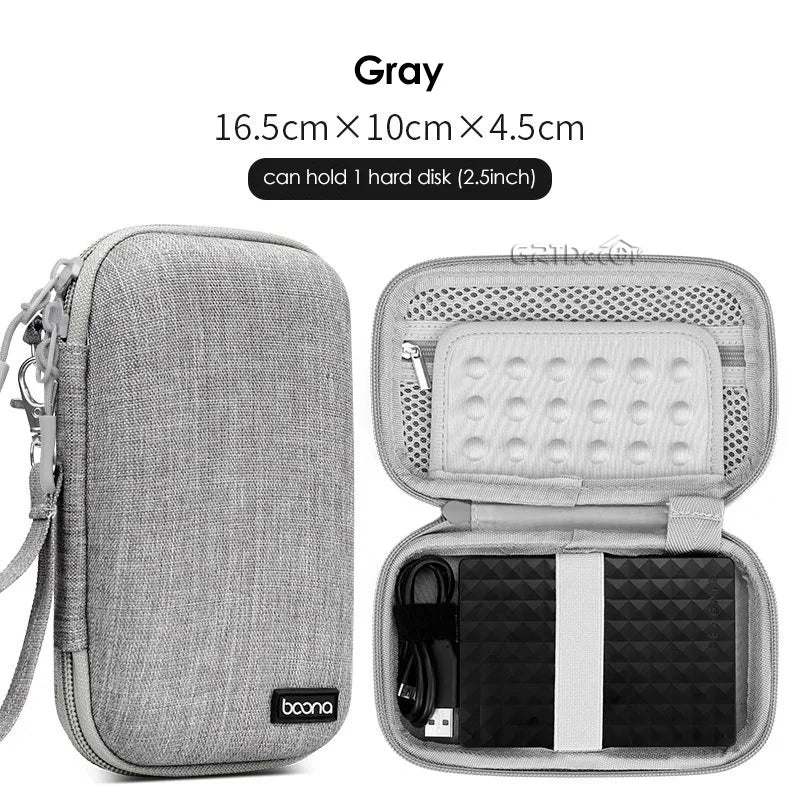 Hot Sale Waterproof Hard Shell Digital Gadgets Storage Bag Travel Organizer for Electronics Accessories HDD Earphone Storage Box