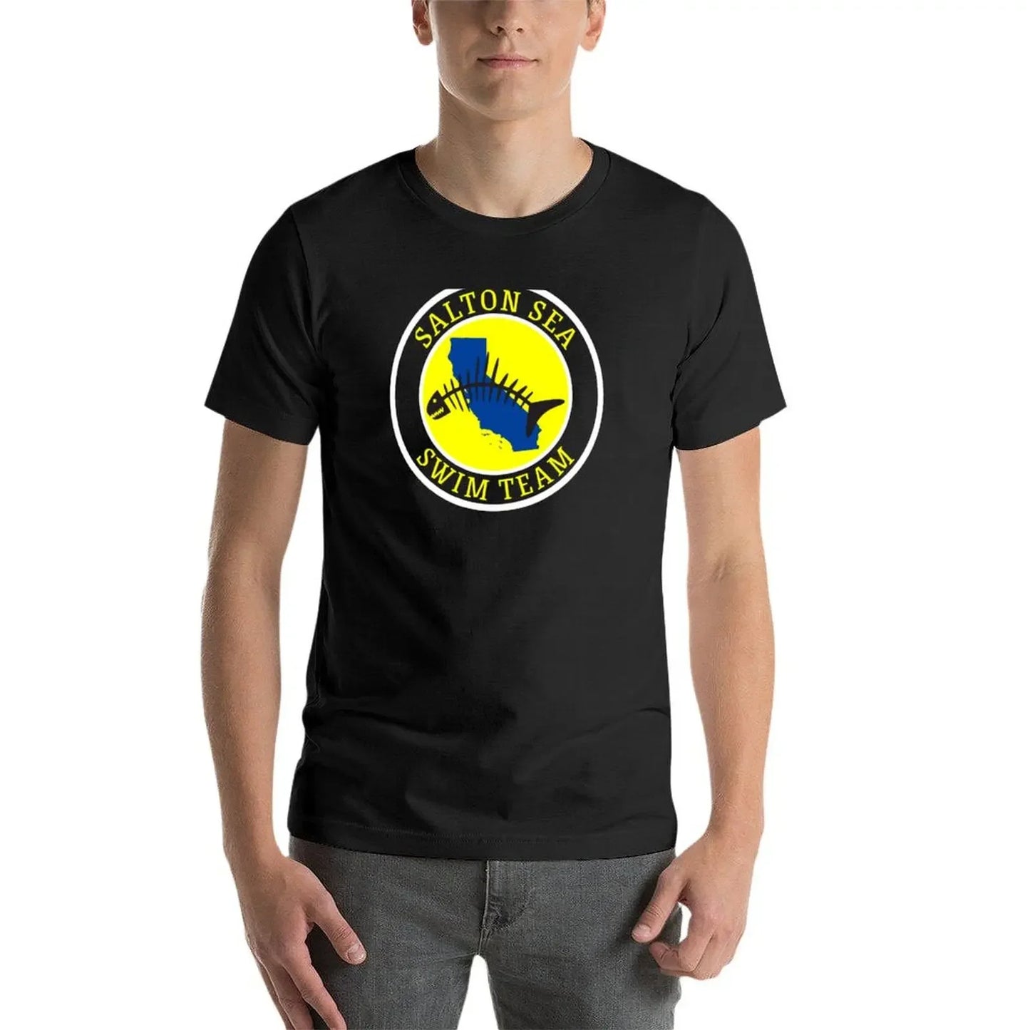 Salton Sea Swim Team Funny T-Shirt Short sleeve tee blue archive plain anime stuff mens graphic t-shirts pack