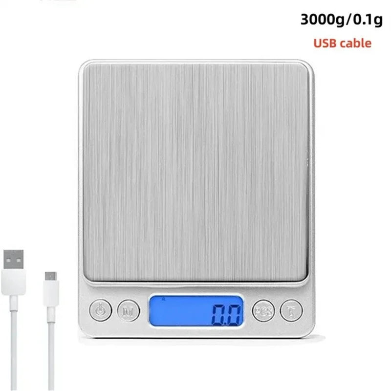 1pc Digital Kitchen Scale Mini Pocket Stainless Steel Precision Jewelry Electronic Scale Food Baking Scale Kitchen Gadgets