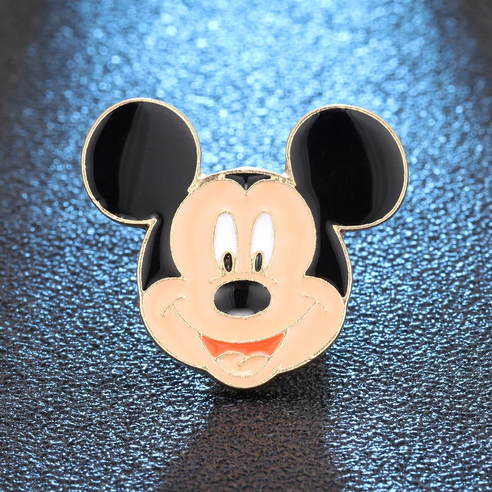 YQ556 Mickey Mouse Enamel Pin Funny Brooch Cartoons Badge for Bags Jeans Hoodies Denim Lapel Pin Jewelry Kids Best Gift