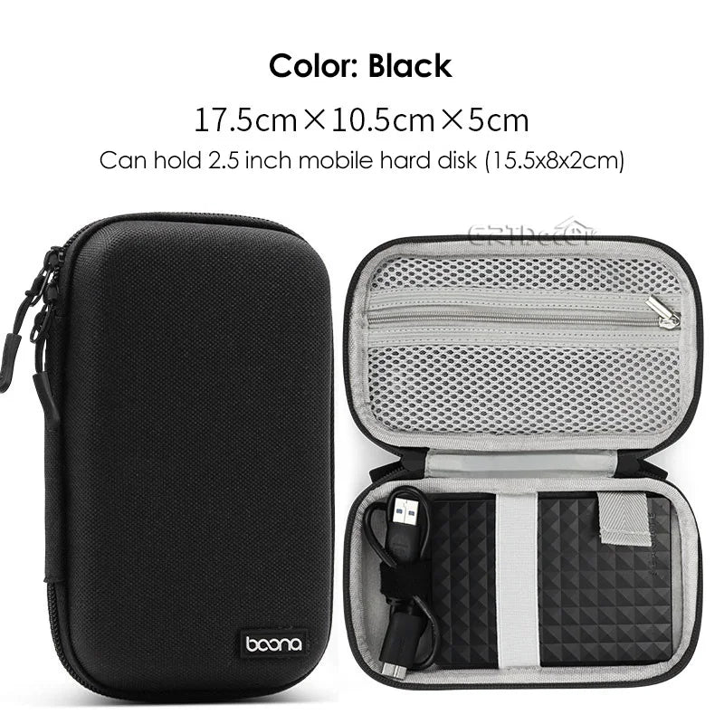 Hot Sale Waterproof Hard Shell Digital Gadgets Storage Bag Travel Organizer for Electronics Accessories HDD Earphone Storage Box