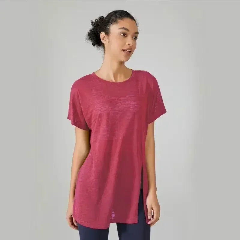 Women's Quick Dry Summer Yoga Top Fitness Gym Sport Shirt Running T-shirt Female Workout Clothing