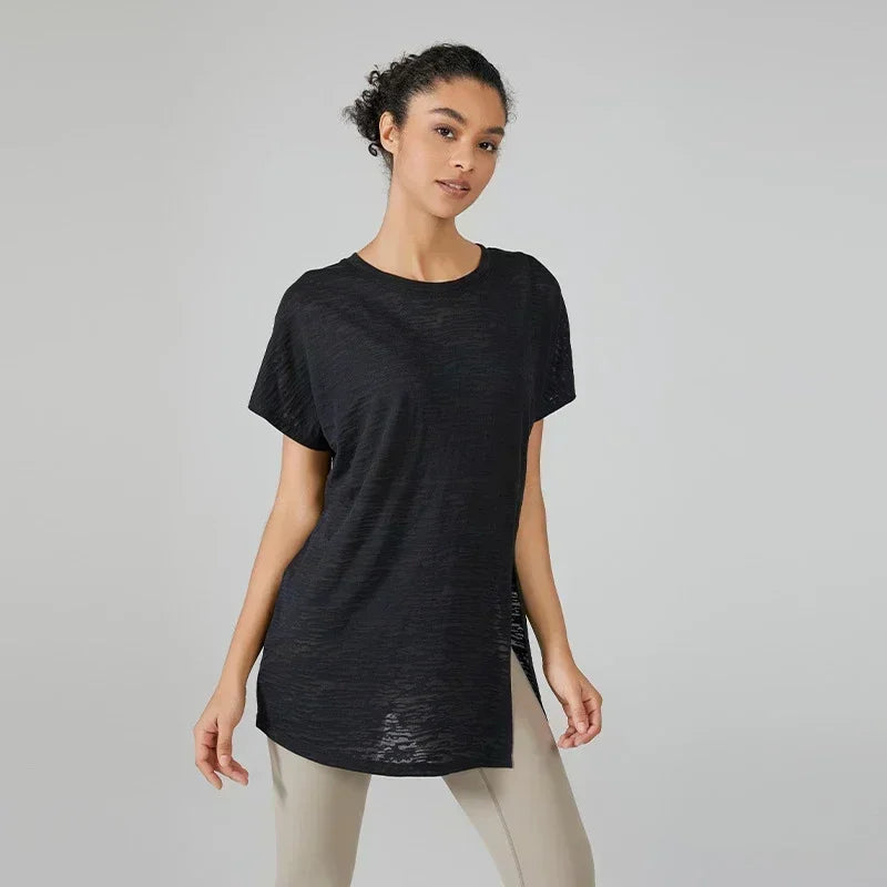 Women's Quick Dry Summer Yoga Top Fitness Gym Sport Shirt Running T-shirt Female Workout Clothing