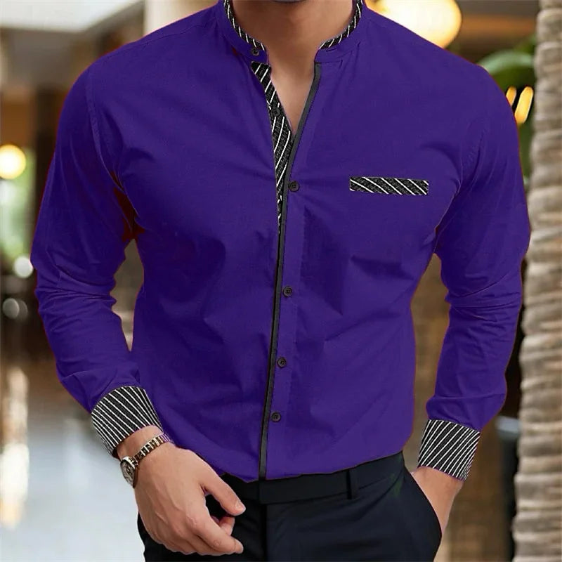 2024 new style 10 -color men's shirt 3D printing shirt business office clothing Hawaiian fashion casual breathable fabric