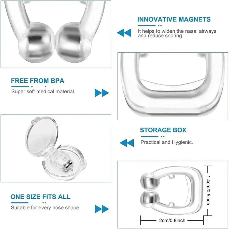 Snoring Nose Clip Anti-Snoring Corrector Snore Prevention Gadget Anti-Snore Device Elimination Nose Clip Men's Sleep Night