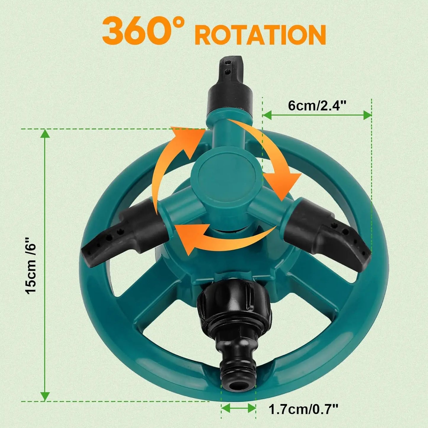 Sprinkler Nozzle 360 Degree Automatic Rotating Water Spray Garden Lawn Automatic Sprinkler Garden Watering Irrigation Supplies