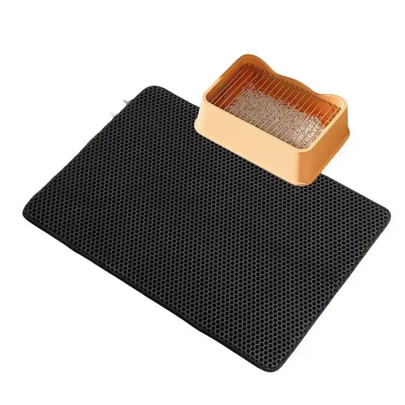 cat accessories Double-layer  Non-slip big Cat Litter Mat Pet Litter Box Filter MatWear Resistant  Cat Litter Mat