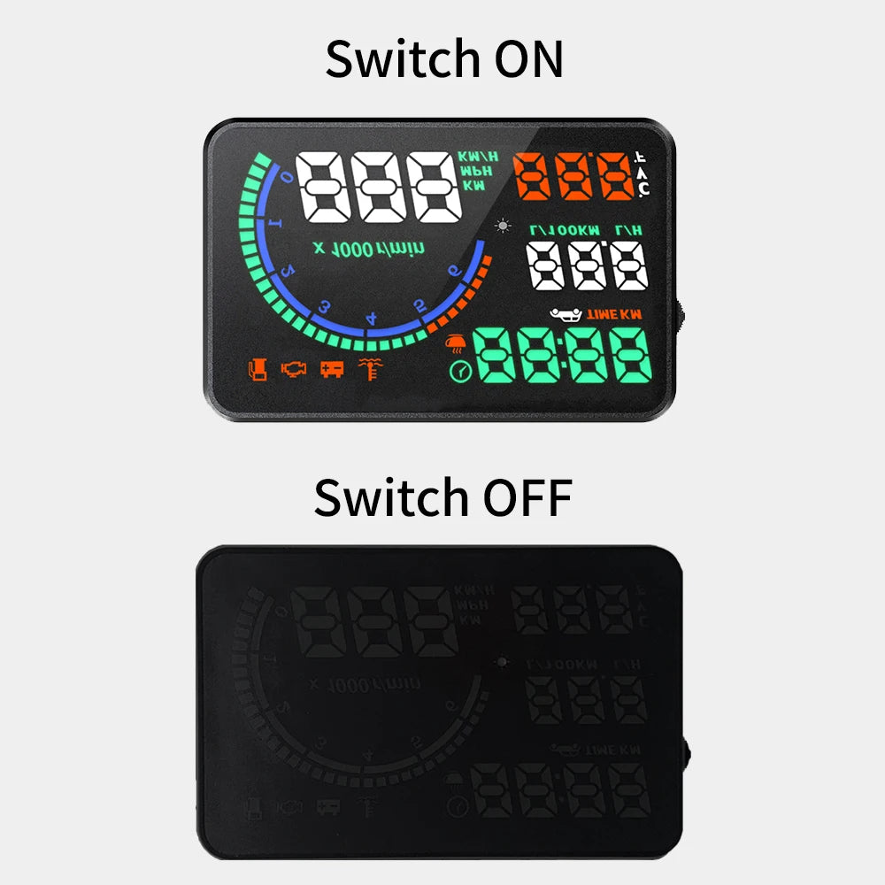 i9 HUD OBD2 Head-up Display Windshield Projector Car Gadgets Digital Speedometer RPM Water/Fuel Voltage Meter Car Electronics